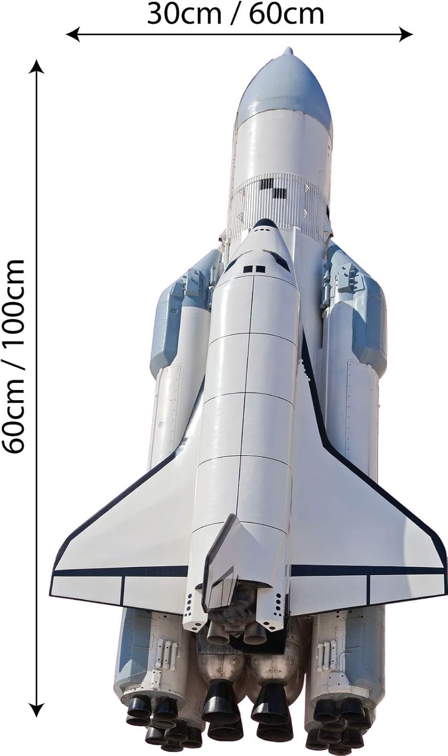 60 Second Makeover Limited Full Colour Space Rocket Shuttle Boys Bedroom Wall Stickers Decal Kids Bedroom Decoration Space Stickers Boys Room Decor Self Adhesive Vinyl 60cm x 100cm - Image 3