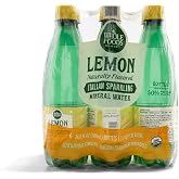 Whole Foods Market, Lemon Sparkling Mineral Water, 16.9 Fl Oz, 6 Count