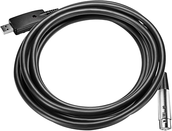 Amazon Com Usb Male To 3pin Xlr Female Mic Microphone Converter Cable Studio Audio Cord Musical Instruments