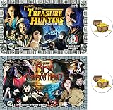 Bundle of Fortune and Glory Expansions Rise of The Crimson Hand and Treasure Hunters Plus Two Bonus Treasure Chest Buttons