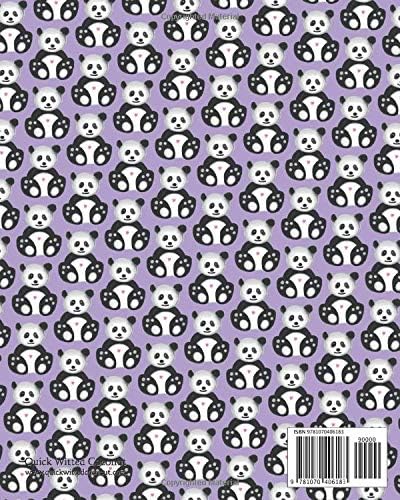 Panda Notebook - Ruled Pages - 8x10 - Premium (Purple) - Image 3