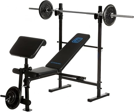 Energetics Banc De Musculation Bb 30 Noir Noir Bleu Amazon Fr Sports Et Loisirs
