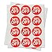30% Percent Off Sales Labels Self Adhesive Stickers (Red White / 1
