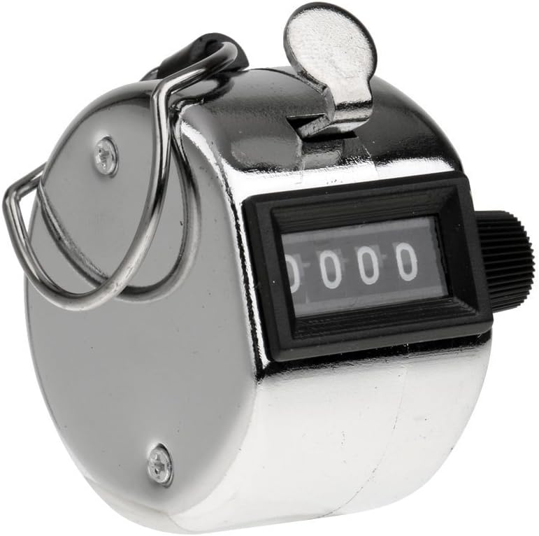 RIANZ 4 Digits Hand Held Tally Counter Numbers Clicker