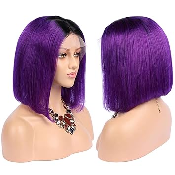 Amazon Com Jnm Hair Short Bob Straight Lace Front Wigs Ombre 1b