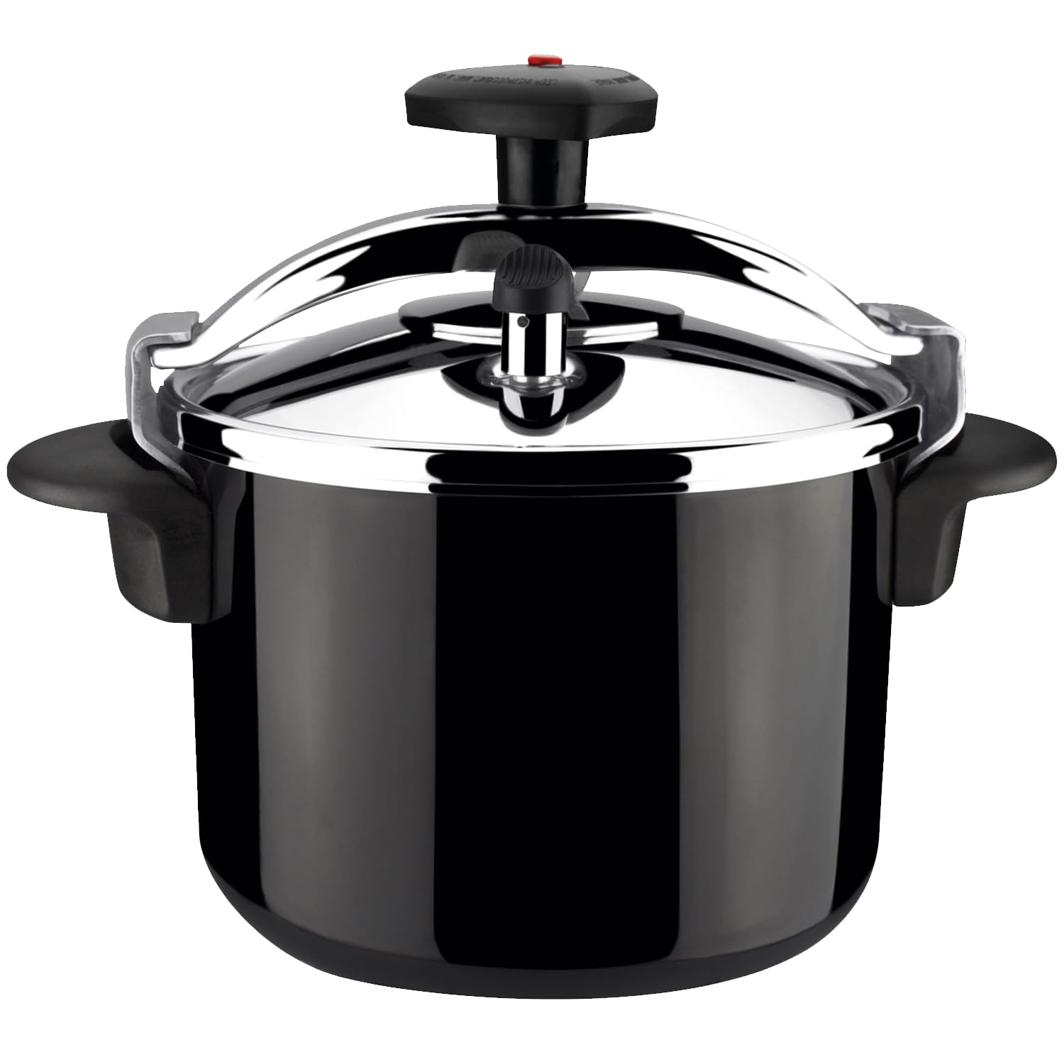 MAGEFESA ® Castel Traditional 6 Litre Black Rapid Pressure Cooker, Ceramic Coated Body and Steel Core, Stainless Steel Lid, Easy to Use, Suitable for Total Induction, Express