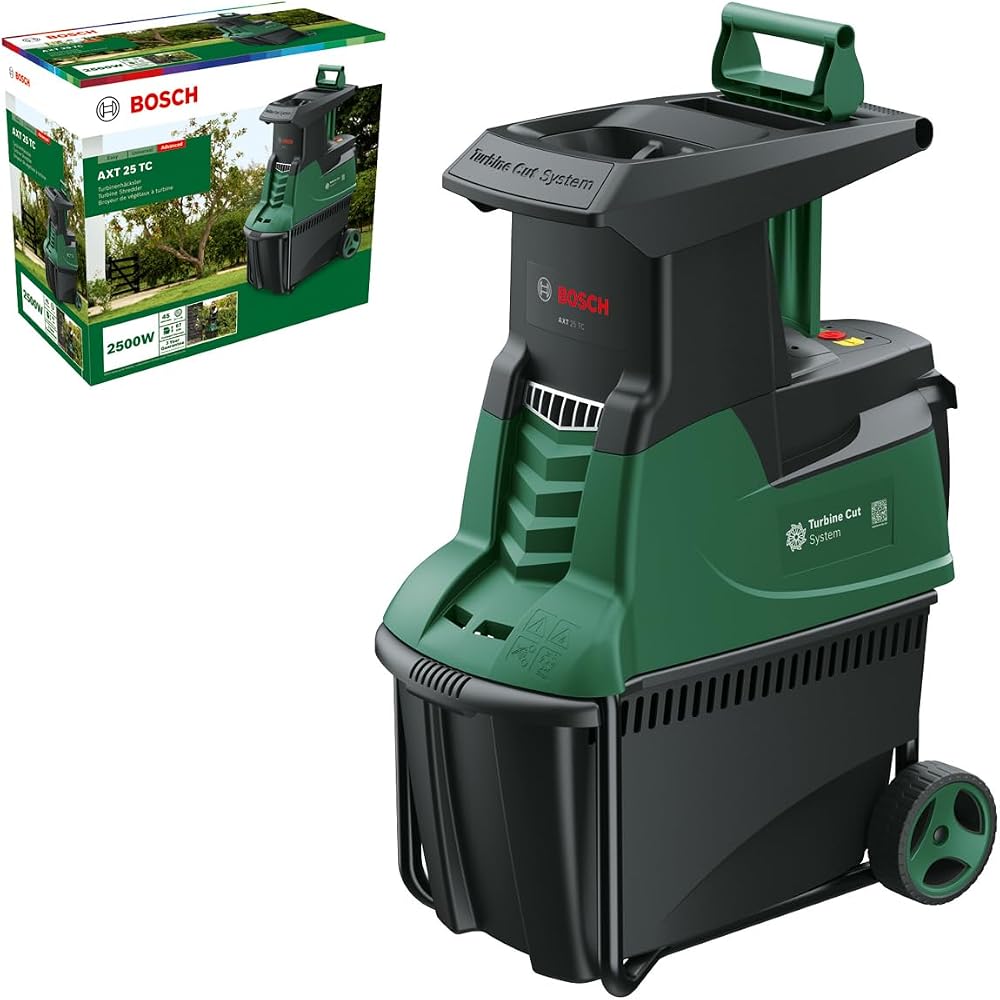 Bosch AXT 25 TC Garden Turbine Shredder 2500 W 53L Box 45 mm Capacity