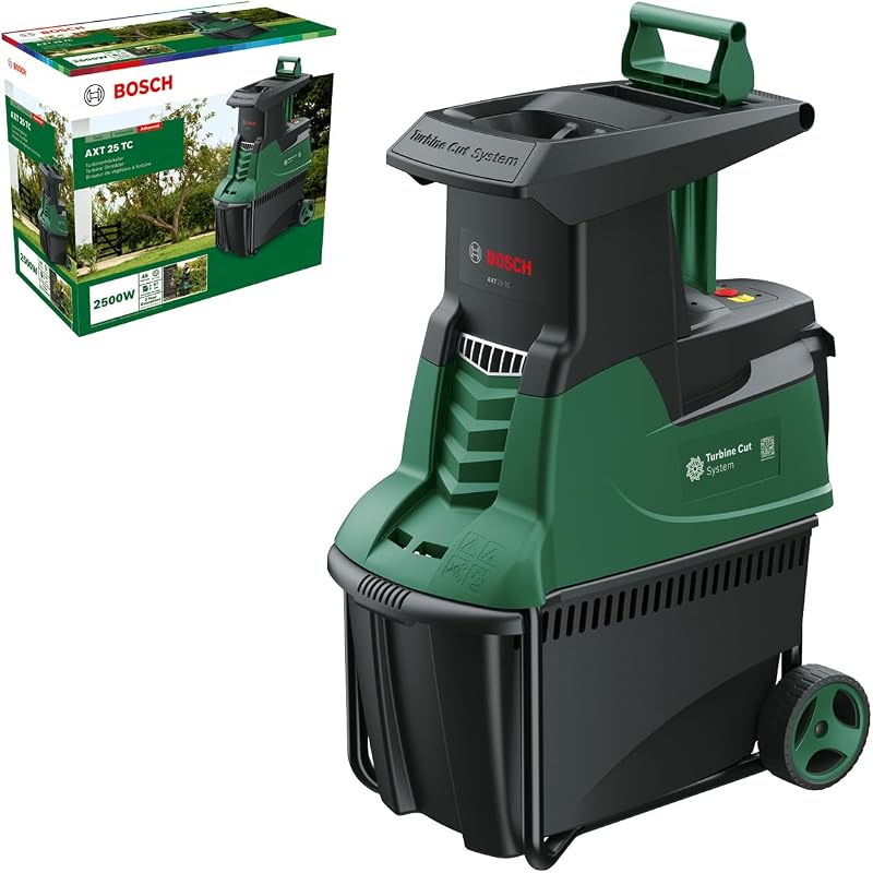 Bosch AXT 25 TC Garden Turbine Shredder 2500 W 53L Box 45 mm Capacity