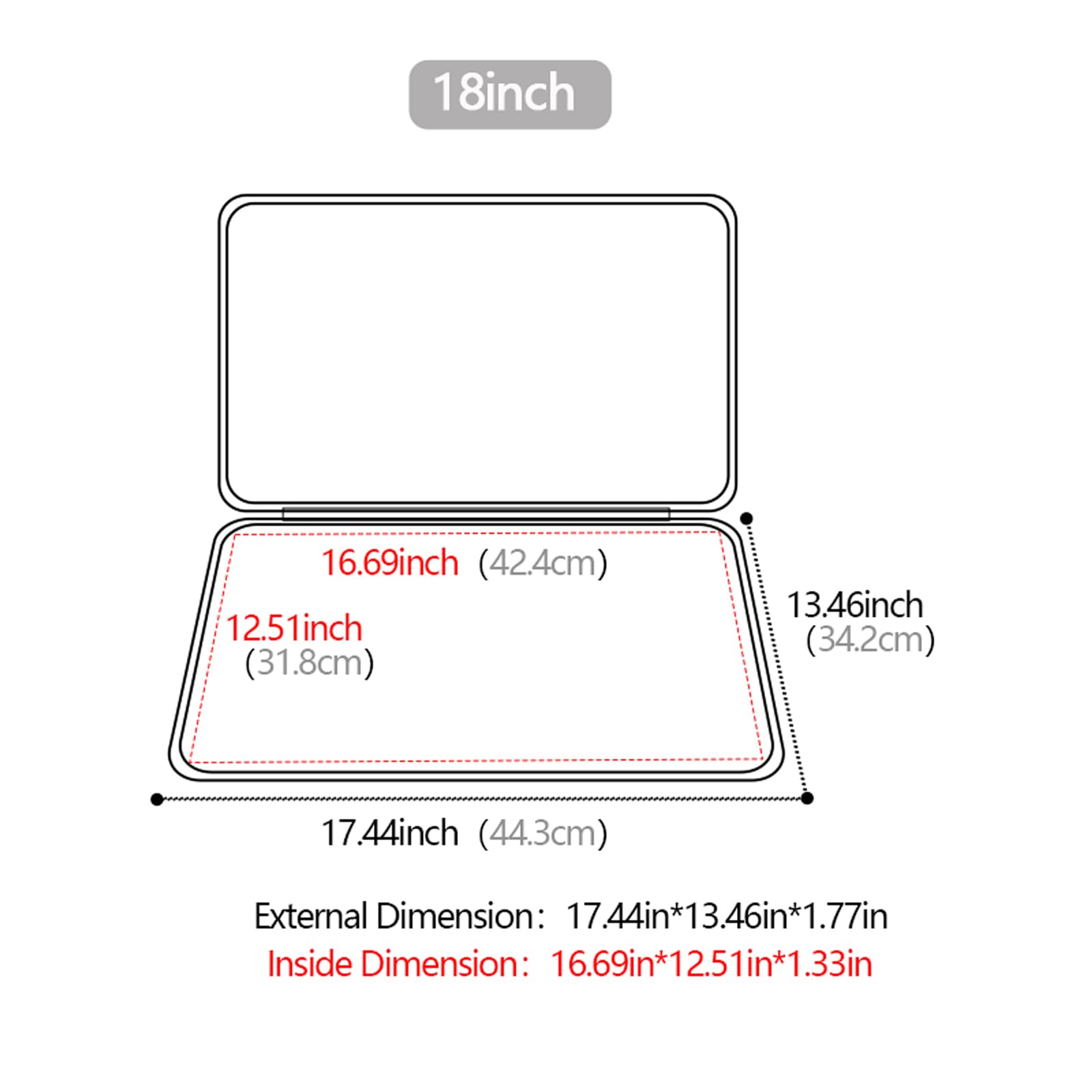 Mua 18inch Hard Gaming Laptop Sleeve Case, EVA Protetive Antishock Hard ...