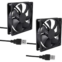 2 Ventole Di Raffreddamento Turbosoffiatore Uxcell 75x75x30mm DC12V Per PC Custodia