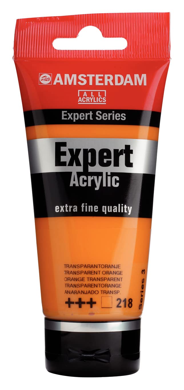 Amsterdam Expert Series Acrylic Paint Tube - Transparent Orange 218-75 ml - Heavy Body - Professional Lightfast Pigmentation
