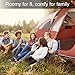TOMOUNT 8-Person Tent - Quick & Easy Setup Camping Tent, Professional Waterproof & Windproof Fabric, 5 Large Mesh for Ventilation, Double Layer, Lightweight & Portable with Carry Bag, Red …