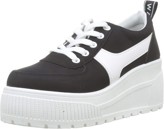 Amazon.com | Coolway Women's Low-Top Sneakers, Black Black 000, 4 UK | Fashion Sneakers