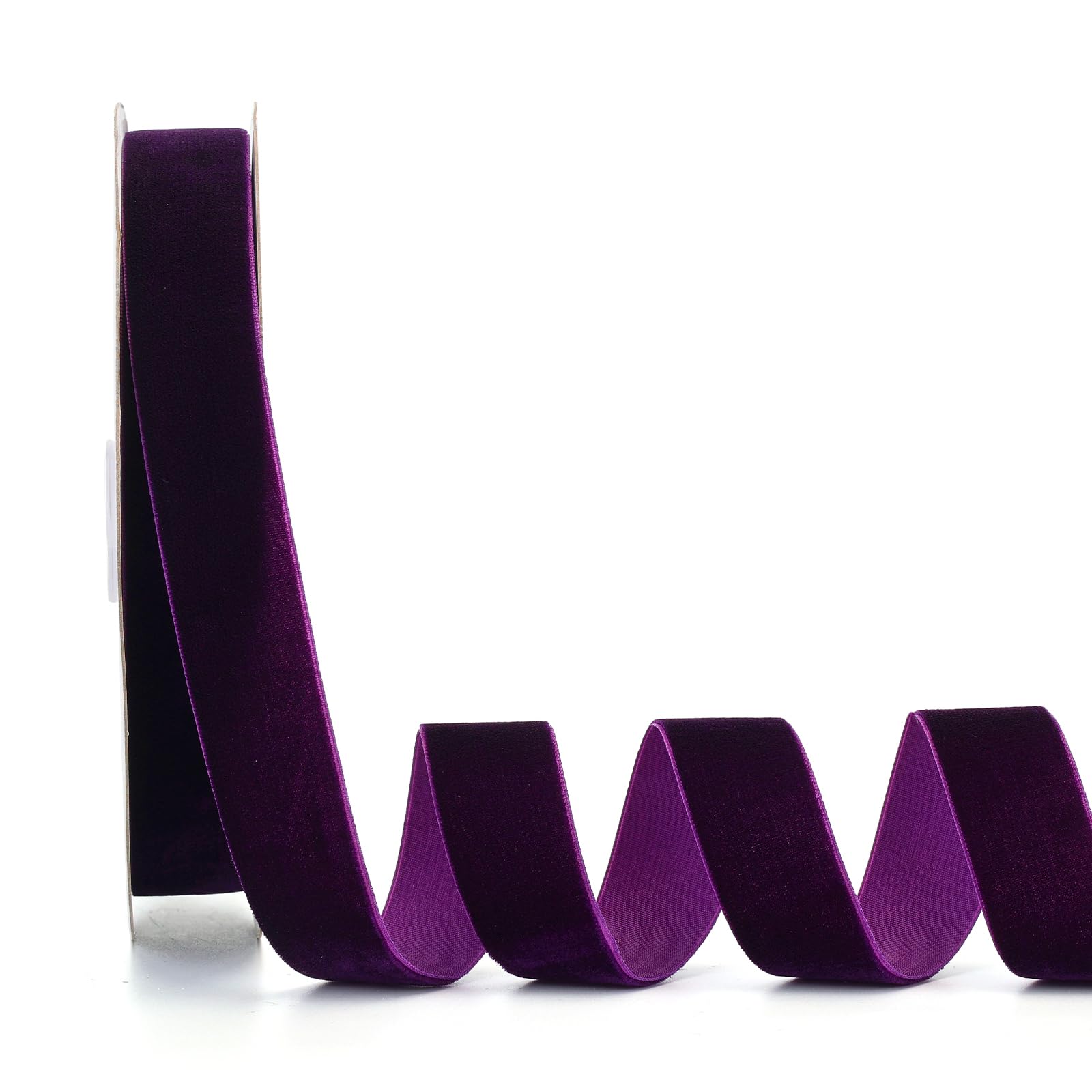 Photo 1 of Ewaymado Purple Velvet Ribbon 1 Inch x 20Yd,Great for Gift Wrapping,Hair Bows,Christmas,Wedding Party Decoration(1" Purple)