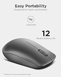 Lenovo 530 Full Size Wireless Computer Mouse for