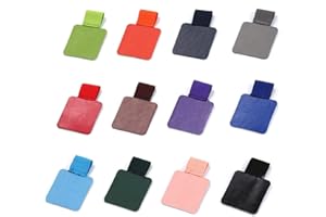 LYSAIMG Self-Adhesive Pen Holder,Square PU Leather Self-Adhesive Pend Holder for Notebooks Journals Planners Tablet Case,Penc