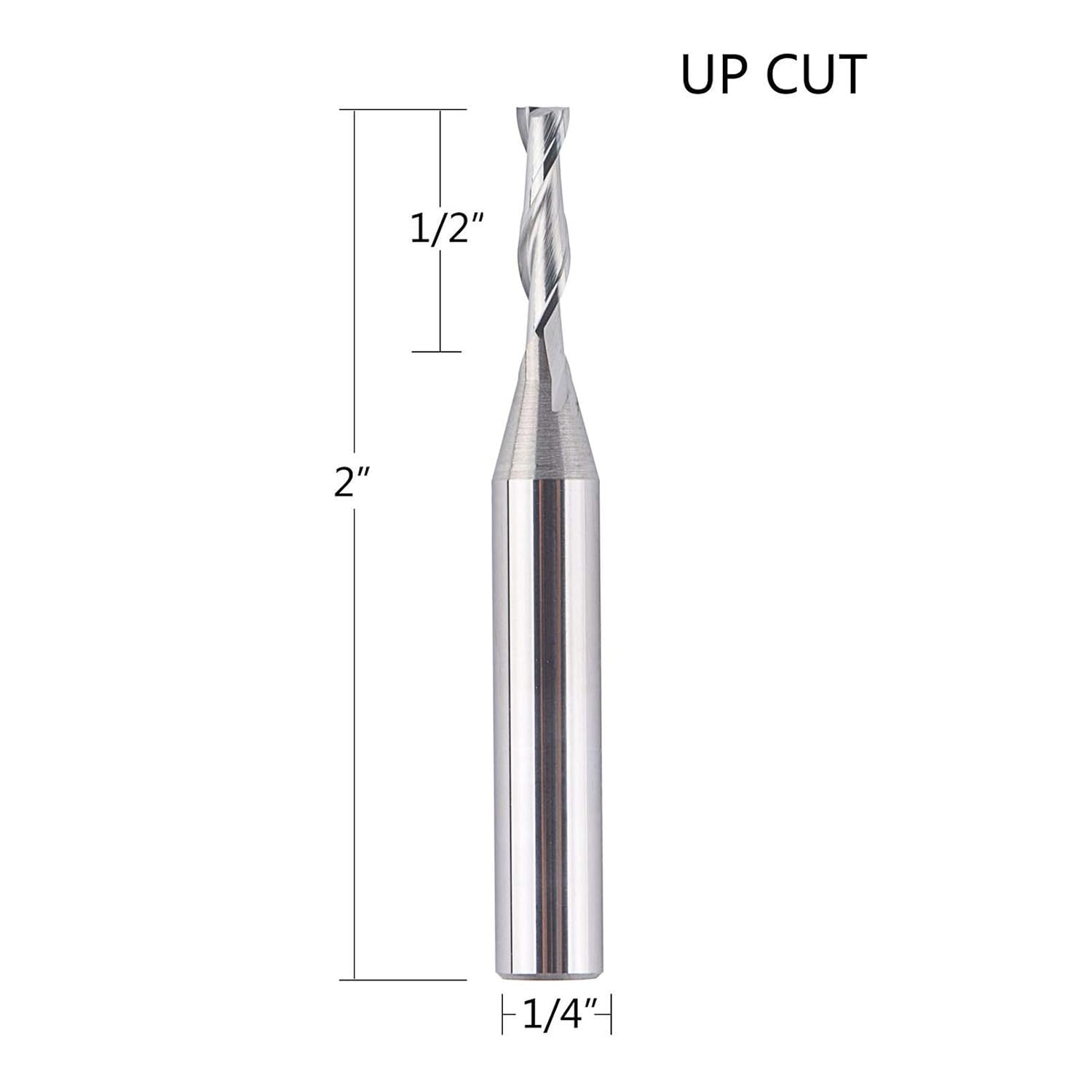 SpeTool Router Bits 1/4 Inch Shank Spiral Router Bit Up Cut 1/8 Inch Cutting Diameter CNC Router Bits 1/2 Inch Cutting Length HRC55 Solid Carbide End Mill for Wood Carving Wood Cutter - Image 3