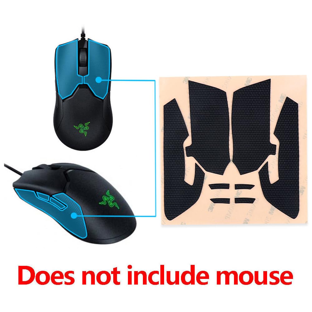 Mouse Anti-Slip Tape Elastics Refined Side Grips Sweat Resistant Pads/Anti Sweat Paste Grip Tape Compatible for Razer Viper/Viper Ultimate Gaming Mouse