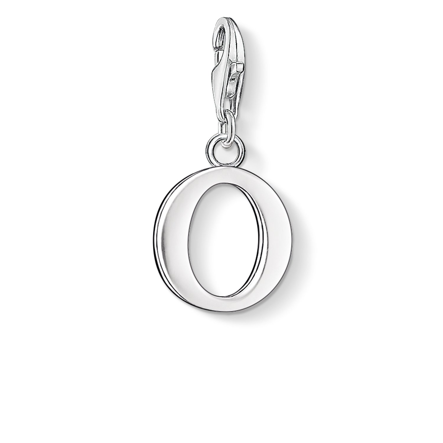 Thomas Sabo Women Charm Pendant Letter A-Z Charm Club Silver 925 Sterling Silver, Letter O, One Size