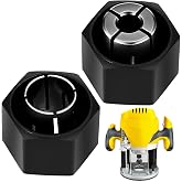 Threlaco 2 Pcs Router Collet Kit Replacement 1/4" and 1/2" Compatible with Dewalt Dw621 Dw616 Dw618 Dw622 Dw626 and 1613, 1617, 1618 Series Routers