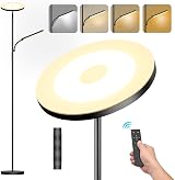 LUCKEA LED Uplighter Floor Lamp 2700K-6500K Remote Touch 42W