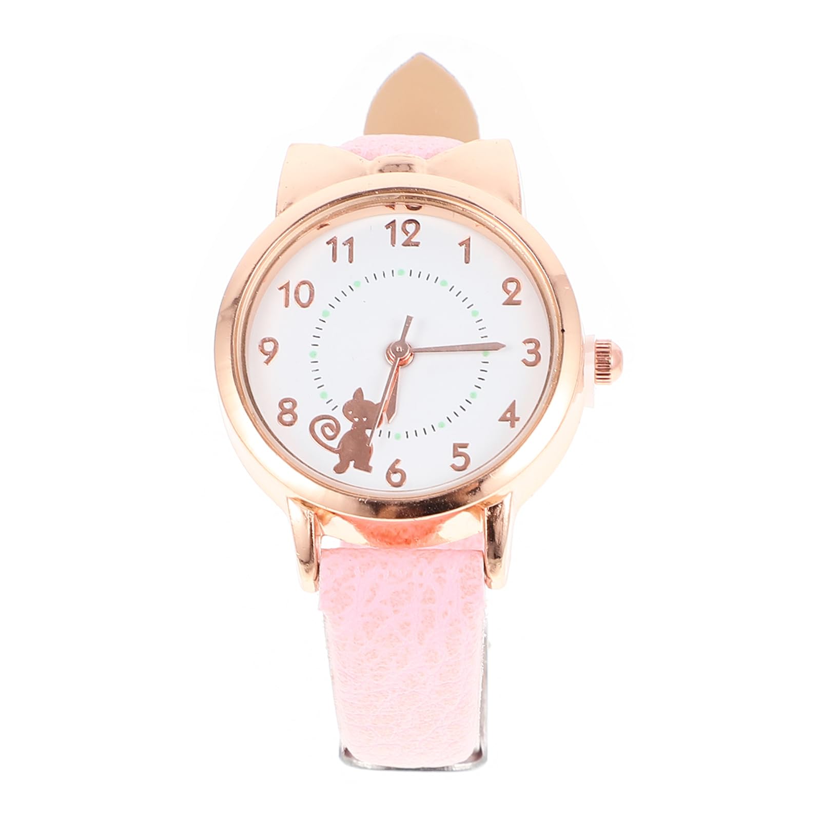 POPETPOP Quartz Girls Watches for Kids- Cute Waterproof Watches with Cartoon Cat Pattern, Japanese Movement Wristwatch for Kids Girls