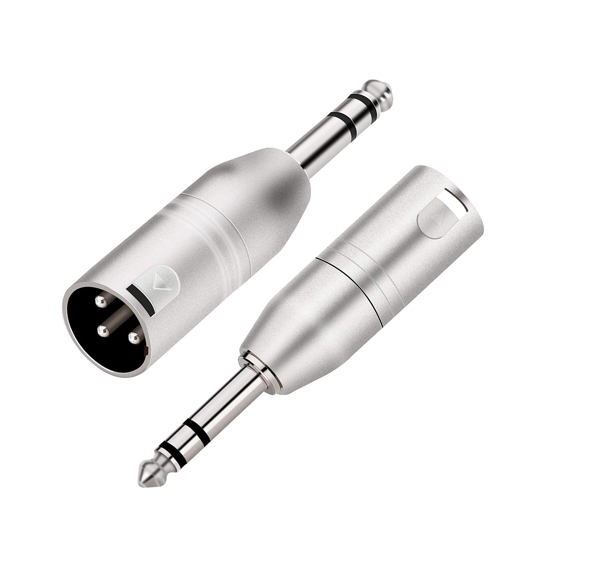 Mr. Gadget's Solutions XLR to Jack TRS Adapter, Balanced Female XLR to Quarter Inch 6.35mm Male Adapters - 2 Pack