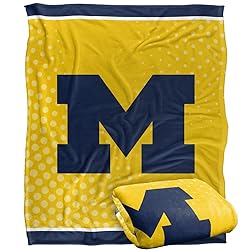 University of Michigan Blanket, 60"x80" Logo Dots