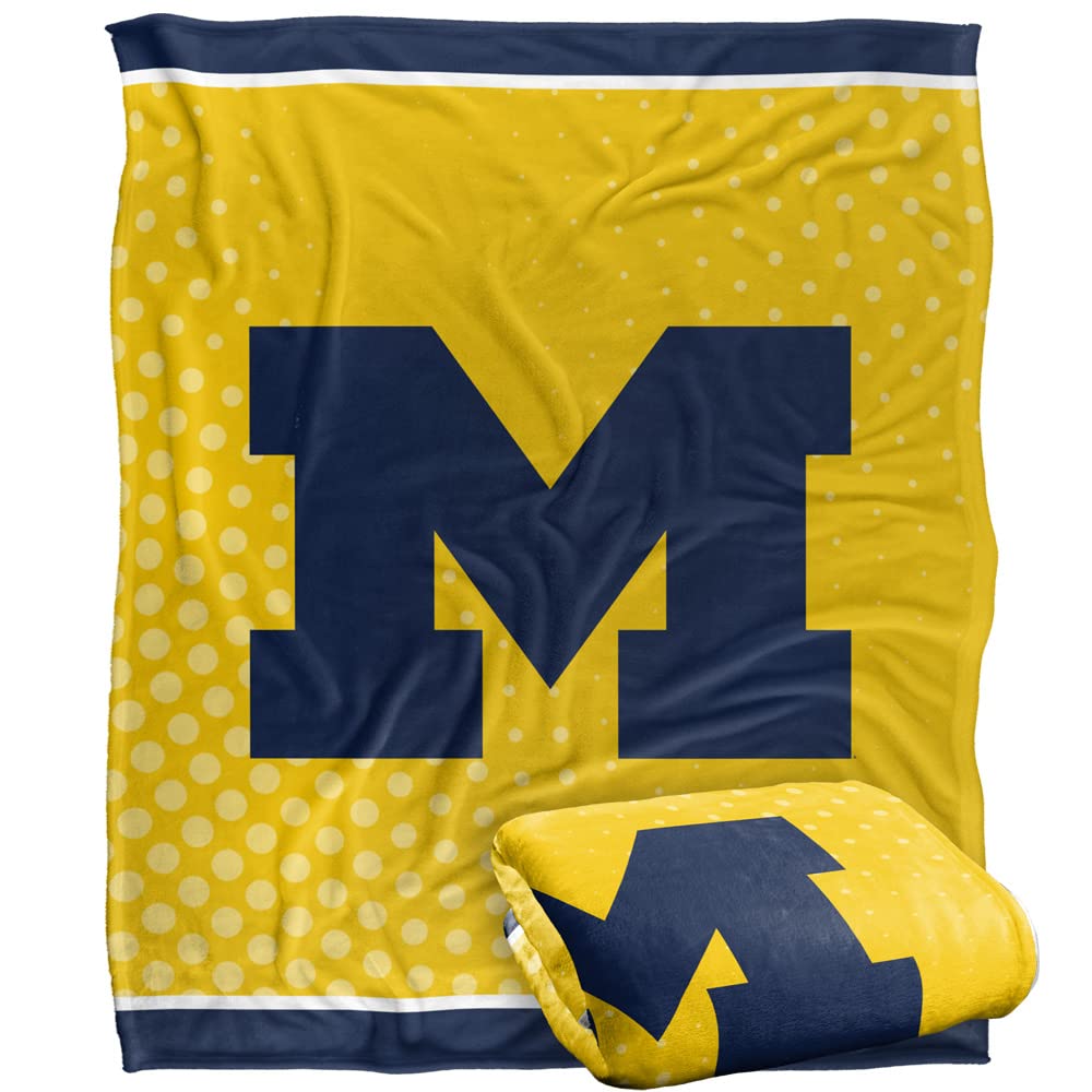 University of Michigan Blanket, 60"x80" Logo Dots