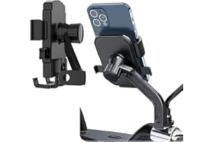 Bike Phone Mount Holder, Motorcycle Phone Mount, Handlebar Cell Phone Holder, Anti-Drop, Adjustable & Rotatable, Universal fo