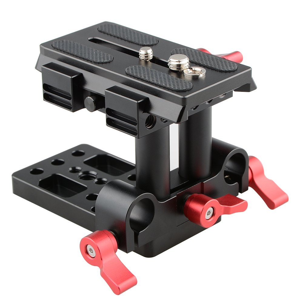 CAMVATE Quick Release Mount Base QR Plate for Manfrotto 501/504/ 577/701 Tripod Standard Accessory(Red)