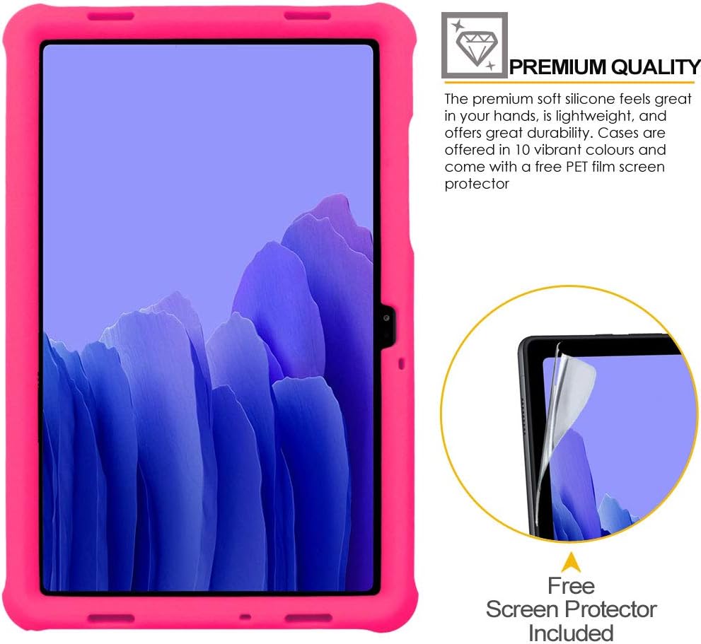 TECHGEAR Bumper Case fits Samsung Galaxy Tab A7 10.4" 2022/2020 (SM-T500 / SM-T505 / SM-T509) Rugged Shockproof Soft Silicone Easy Grip Anti-Slip Case with Screen Film - Image 3