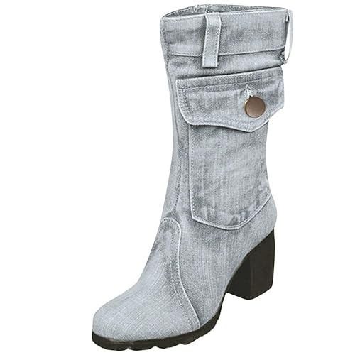 botas vaqueras color gris