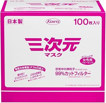 Amazon 三次元マスク 女性用 １００枚 三次元マスク 家庭用マスク