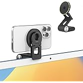 SODI Continuity Camera Mount for Desktop Monitor & iMac, Detachable iPhone Webcam Mount, Adjustable Magnetic Phone Stand for iPhone 17 Pro/Max 16/15/14/13/12 and Mac TV 4K Display OS Ventura