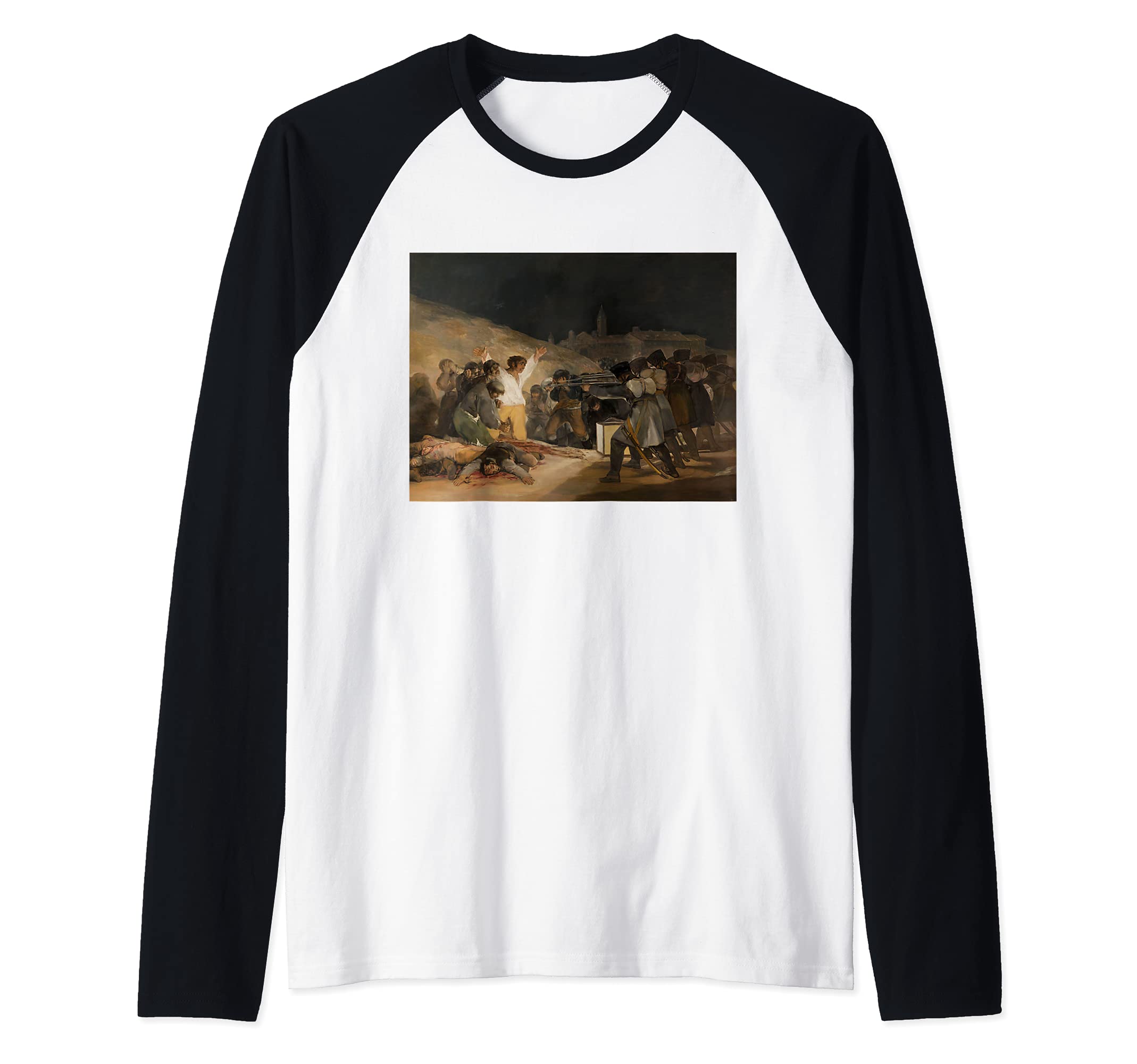 Francisco de Goya's The Third of May, 1808 Raglan Baseball Tee
