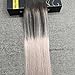 Ugeat 22inch 20Pcs 50Gram Tape in Hair Extensions Human Hair Ombre Tape in Real Remy Hair Extensions Tape in Ombre Hair Extensions Brown and Blonde Human Hair