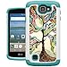 LG Optimus Zone 3 Case, LG K4 Case, LG Spree Case, UrSpeedtekLive [Shock Absorption] Dual Layer Hybrid Defender Cover Case for LG K4 LTE/Spree/Optimus Zone 3 / Rebel LTE - Love Tree