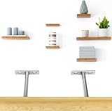 QWORK Floating Shelf Bracket 4 Inch 100mm Set of 4 with Screws view 5