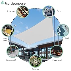 SunnyRoyal 25'x42' Sun Shade Sail Super A Ring Wire