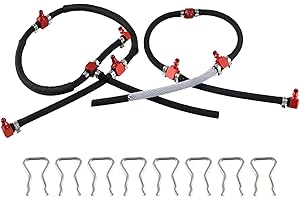 KPALAG Set of Diesel Fuel Injector Fuel Return line Assembly Compatible with 2004.5-2010 GM Duramax 6.6L LLY LBZ LMM 2004-2010 Sierra Silverado 2500HD 3500HD Replace# 97328733 98062291