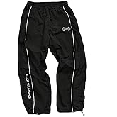 OYOANGLE Men's Graphic Workout Pants Drawstring Waist Fitness Trousers Loose Fit Gym Running Sweatpants