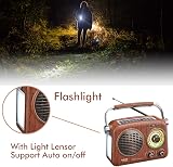 Gelielim Portable Radio AM FM Shortwave Bluetooth Solar Rechargeable Battery view 7