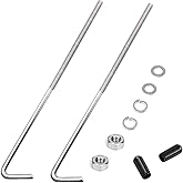 Tnisesm 8-inch 304 Stainless Steel J Hook Battery Hold Down Bolts