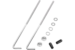 Tnisesm 10-inch 304 Stainless Steel J Hook Battery Hold Down Bolts