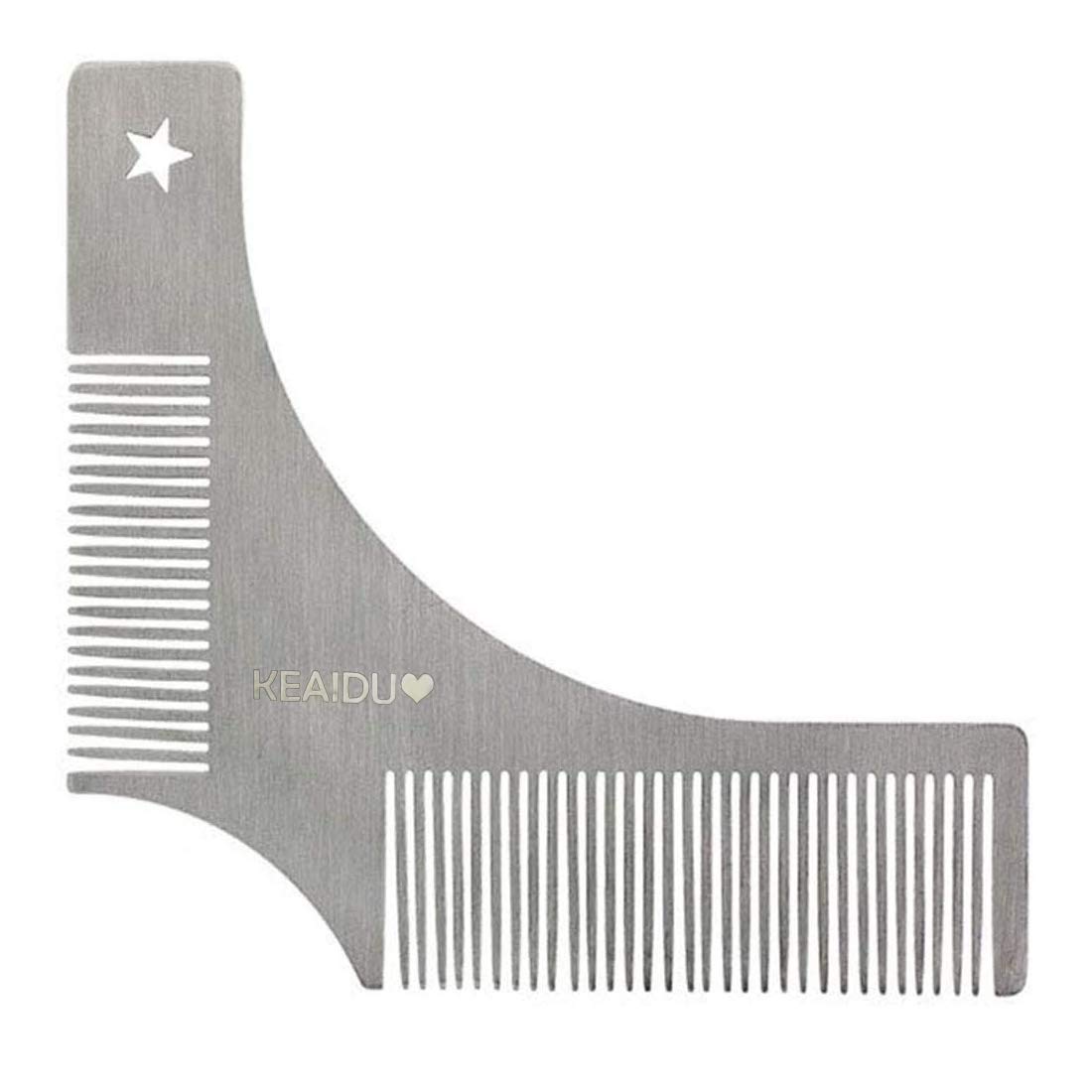 Beard Shaping Tool Template, Beard Styling Comb for Perfect Line Up & Edging Men's Facial Hair Trimming Guide Grooming Shaper for Men, Jaw/Cheek/Neck Line