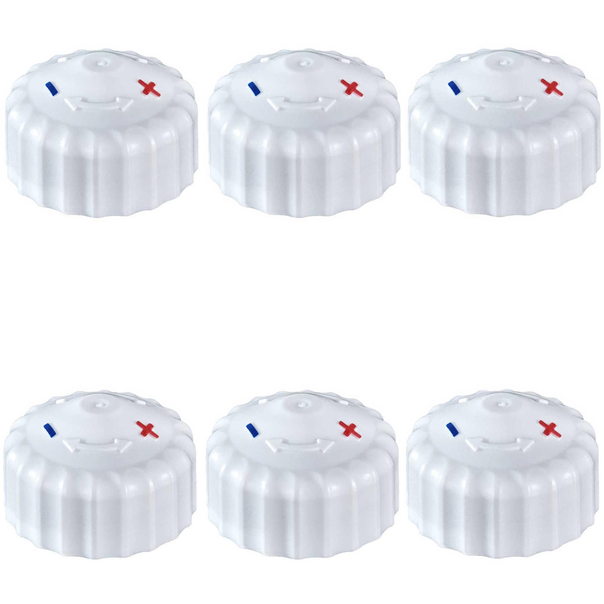6 x Valve Protection Cap, Hand Regulator Cap, Construction Protection Cap, Colour Coded Design, M30 x 1.5