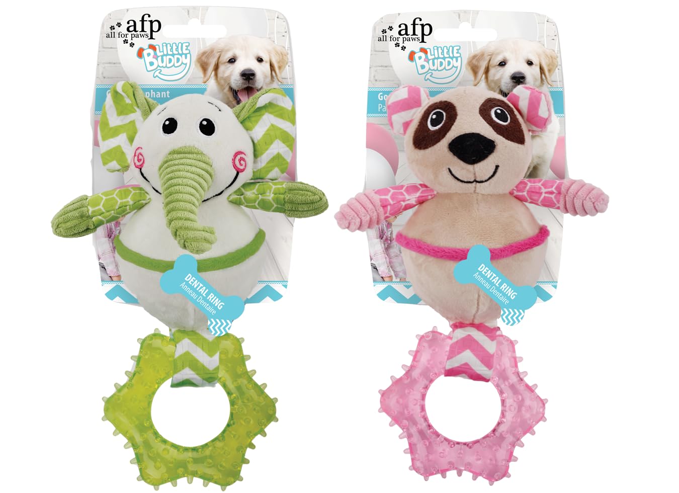 ALL FOR PAWS Little Buddy Goofy Panda Dog Plush Toy, 3.5 kg