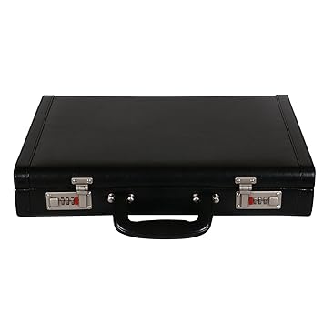 Hyatt Faux Leather Briefcase Black