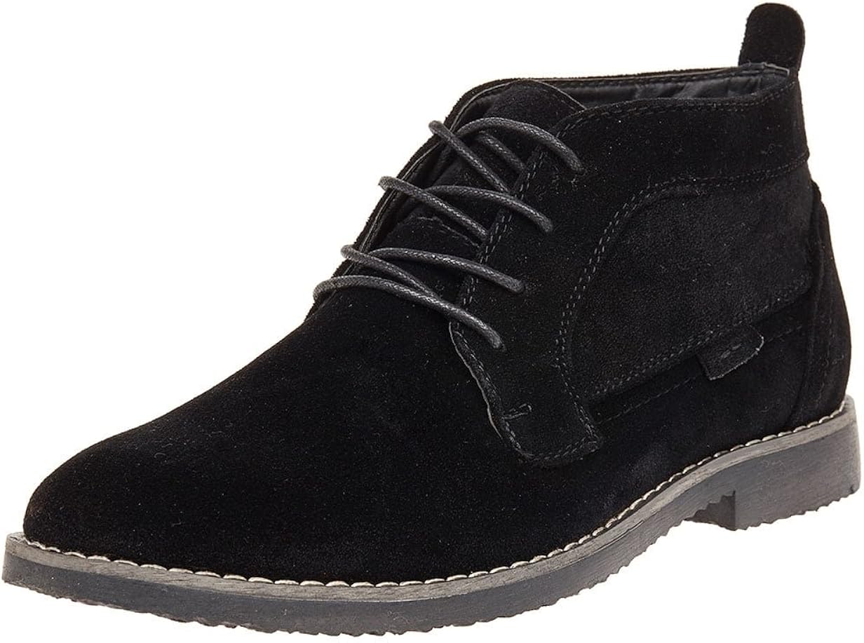 Branded Shoes Mens Black Suede Casual Rigid Sole Ankle